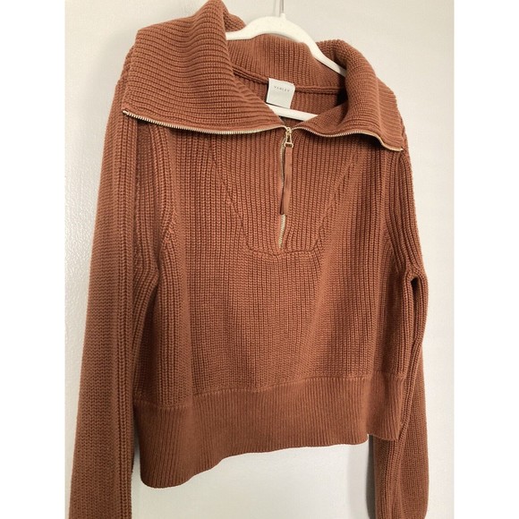 Varley Brown Cowl Neck Sweater - Picture 2 of 9